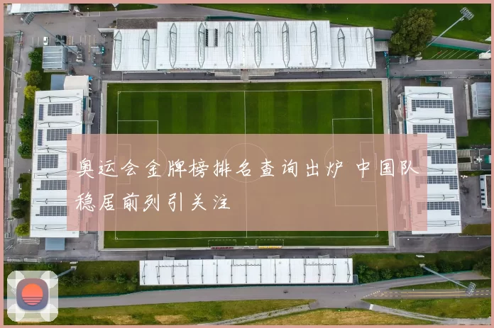 奥运会金牌榜排名查询出炉 中国队稳居前列引关注
